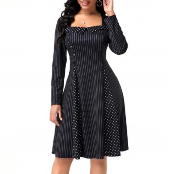 rosewe polka dot dress
